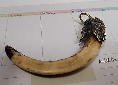 Sikh Soor Dand Authentic Antique Pendant Old Evil Eye Nazar Shield Dant Mastaney