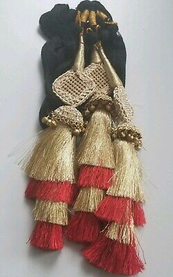Indian punjabi pranda mehndi jagoo charms bridal patiala paranda hair braid a24