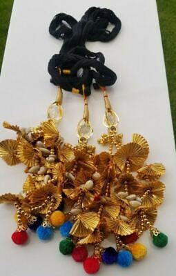 Indian punjabi parandi mehndi jagoo mirror bridal patiala paranda hair braid mg1