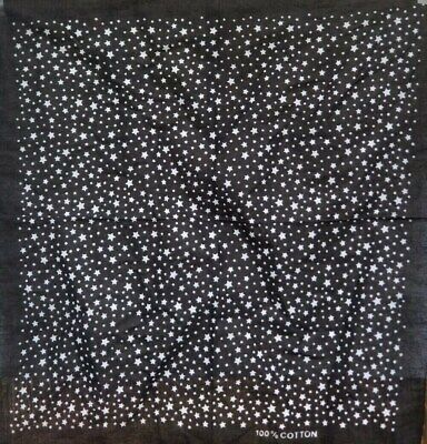 Sikh punjabi black white stars hindu bandana head wrap gear rumal handkerchief y
