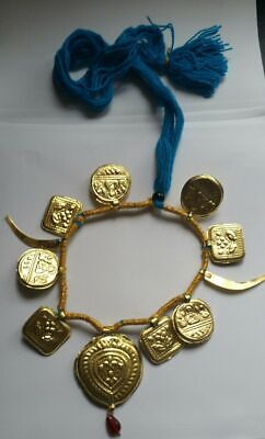 Punjabi Folk Cultural Bhangra Gidha Kaintha Taweets Turquoise thread necklace T6