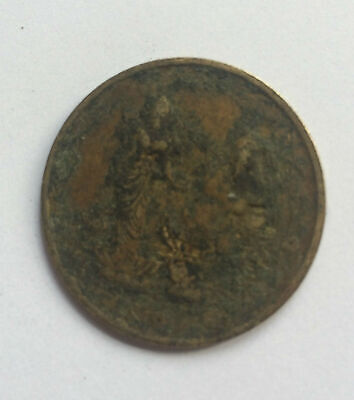 OM Siri Goddess of wealth Lakshmi Ganesh Good Luck Coin Gift Token Silver Plated