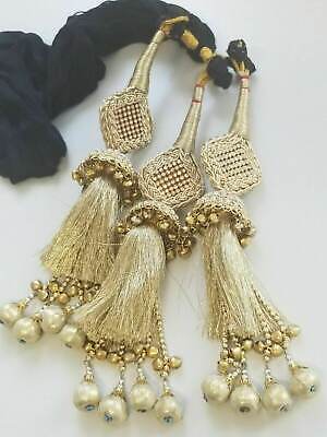 Indian punjabi pranda mehndi jagoo charms bridal patiala paranda hair braid a22