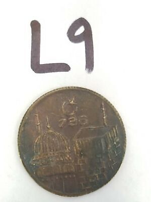 Antique Copper Muslim 786 Moon Star Evil Protection Mosque Lucky Token Coin L9