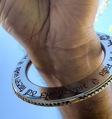Stainless Steel Kara Sant Bhindranwale words Gurmukhi Kada Sikh Singh Bangle i17