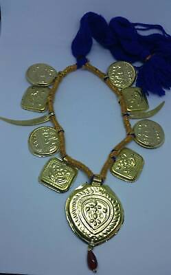 Punjabi Folk Cultural Bhangra Gidha Kaintha Taweets in Purple thread necklace T3