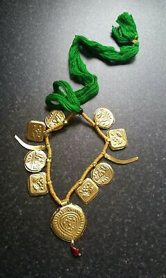 Punjabi Folk Cultural Bhangra Gidha Kaintha Taweets in Green thread necklace T8