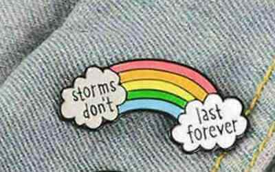 Hope nhs keyworker thank you doctor nurse rainbow enamel metal pin badge lapel e