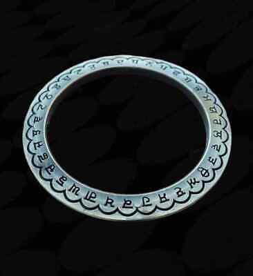 Sant bhindranwale kara gurmukhi kada antique gold plated sikh singh bangle e21