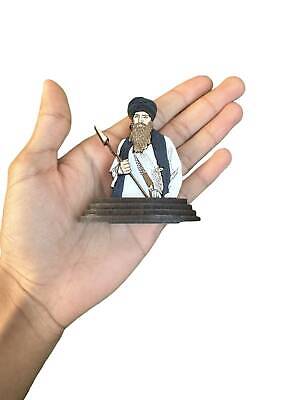 Sikh Bhindranwale Sant Wood Carved Photo Portrait Sikh Desktop Stand Blessing OF