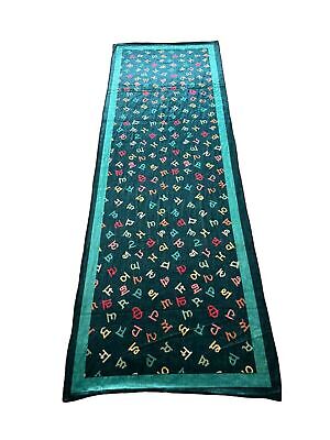 Gurmukhi Urra Airra Alphabet Panjabi Velvet Shawl Punjabi Indian Stole Warm Lohi