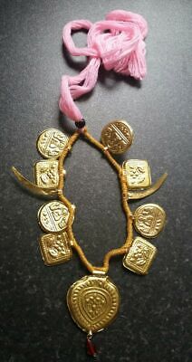 Punjabi Folk Cultural Bhangra Gidha Kaintha Taweets Baby Pink thread necklace T5