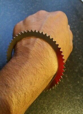 Chrome plated silver look toothed chakri sikh singh khalsa warrior aari kara c11