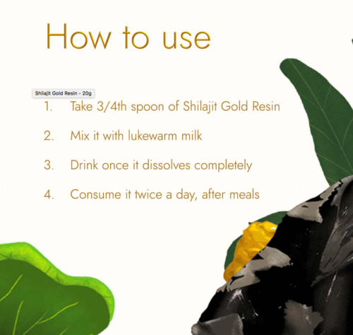 Kapiva Himalayan SHILAJIT GOLD Ashwagandha Resin 20g Ayurvedic Stamina Booster