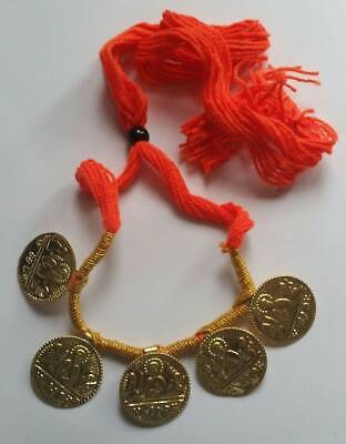 Punjabi Folk Cultural Bhangra Gidha Sat Kartar Taweets Orange thread necklace C6