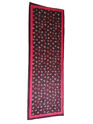 Gurmukhi Urra Airra Alphabet Panjabi Velvet Shawl Punjabi Indian Stole Warm Lohi