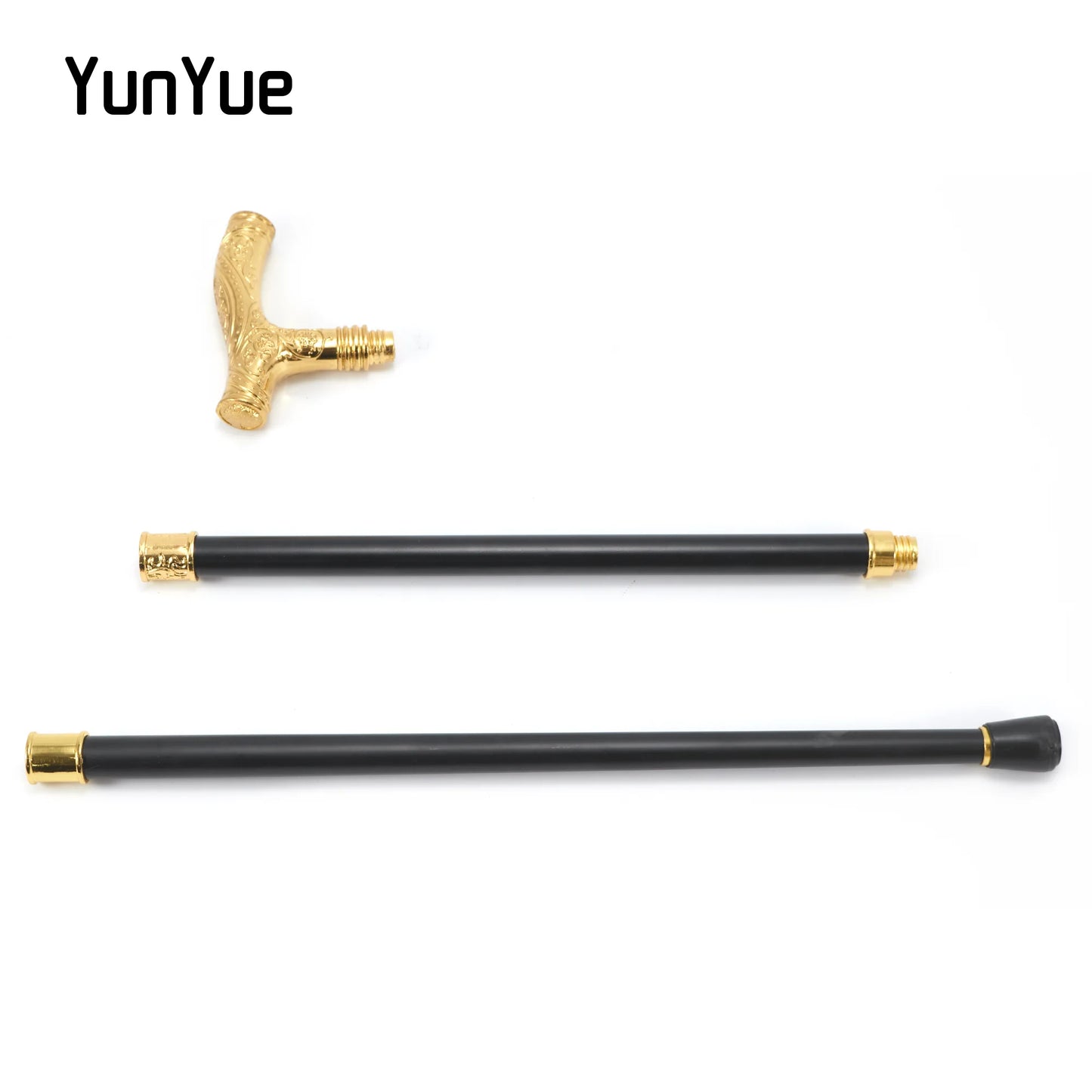 Gold Male Eagle Metals Carving Walking Cane Gentleman Collections Fashion Elegant Walking Stick Cosplay Film Props Party Cane