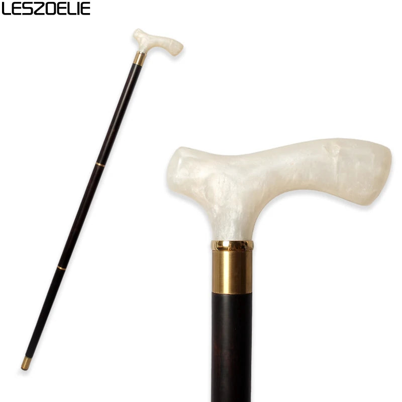 White Resin Handle African Wooden Luxury Walking Stick Men And Women Fashion Elegant Walking Stick Vintage Walking Canes