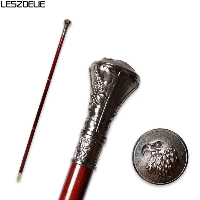 104cm Eagle Head Handle With Black And Red 3-Pieces Wooden Walking Stick Men Fashion Walking Canes Women Elegant Walking Stick