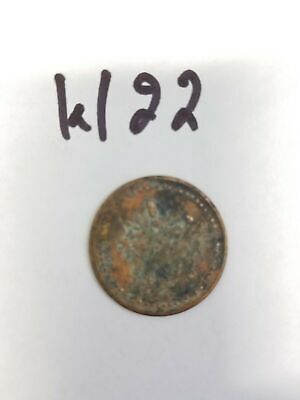 Antique Silver Plated Jai Mata Di Hindu Devi Pindi God Good Luck Token Coin W22