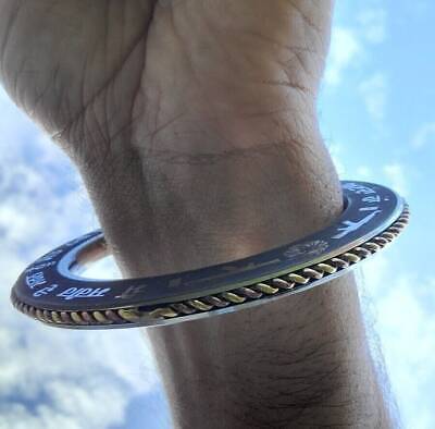 Stainless Steel Kara Sant Bhindranwale words Gurmukhi Kada Sikh Singh Bangle i16