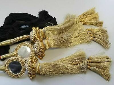 Indian punjabi parandi mehndi jagoo mirror bridal patiala paranda hair braid a37