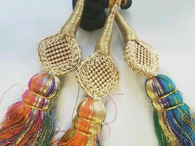 Indian punjabi pranda mehndi jagoo charms bridal patiala paranda hair braid a14