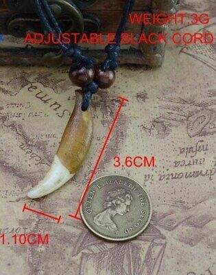 Authentic wolf tooth pendant tribal evil eye nazar protection witcher necklace A