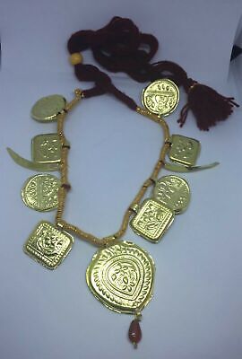 Punjabi Folk Cultural Bhangra Gidha Kaintha Taweets in Maroon thread necklace T2