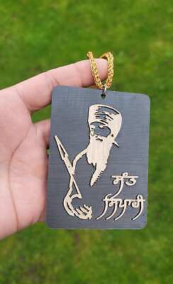 Punjabi sikh kaur wooden sant jarnail singh bhindranwale car rear mirror hanger