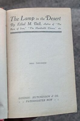 Vintage Book The Lamp in The Dessert by Ethel M. Dell Hutchinson Publication MH