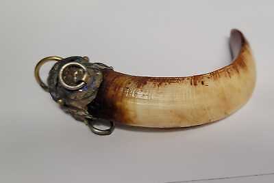 Sikh Soor Dand Authentic Antique Pendant Old Evil Eye Nazar Shield Dant Mastaney