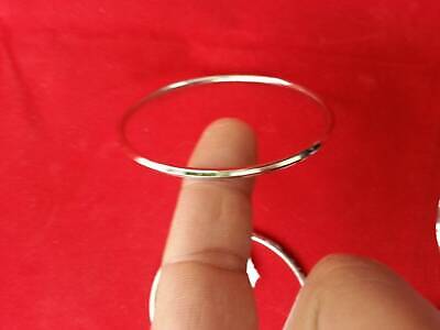 Stunning stainless steel silver tone thin sikh singh kaur khalsa kara bangle m10