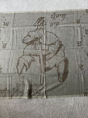 Gurmukhi Alphabet Shawl Great Sikh Warrior Hari Singh Nalwa Punjabi Stole Lohi S