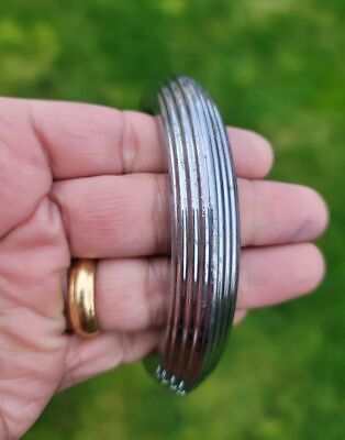 Sikh Kara Sarbloh Kada Pure Iron Lines Design Heavy Khalsa Warrior Bangle OG11