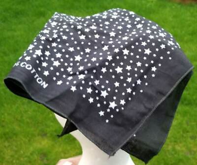 Sikh punjabi black white stars hindu bandana head wrap gear rumal handkerchief y