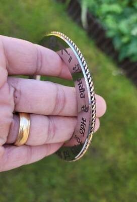 Stainless Steel Kara Sant Bhindranwale words Gurmukhi Kada Sikh Singh Bangle i17