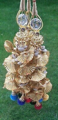 Indian punjabi parandi mehndi jagoo mirror bridal patiala paranda hair braid mg1