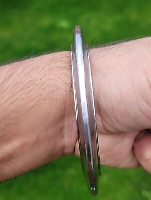 Sikh Kara Sarbloh Kada Pure Iron Smooth UFO Chakri Heavy Khalsa Warrior Bangle O