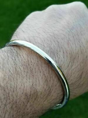 Stainless steel smooth brass line sikh singh kaur khalsa kara kada bracelet v2