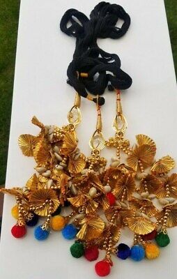 Indian punjabi parandi mehndi jagoo mirror bridal patiala paranda hair braid mg1