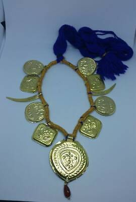 Punjabi Folk Cultural Bhangra Gidha Kaintha Taweets in Purple thread necklace T3