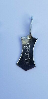 Sikh Singh Kaur HAZOOR SAHIB engraved Sword Khanda & Kanga Pendant black thread
