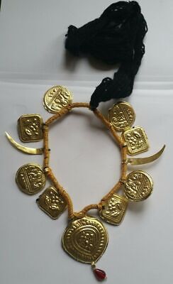 Punjabi Folk Cultural Bhangra Gidha Kaintha Taweets in Black thread necklace T7