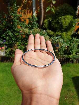 Chrome Plated Kara Silver Smooth Sikh Bracelet Singh Kaur Khalsa Bangle T14 NEW