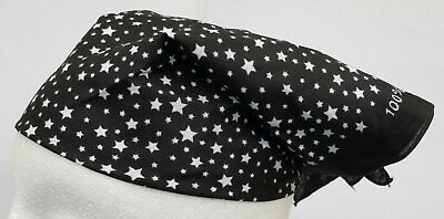 Sikh punjabi black white stars hindu bandana head wrap gear rumal handkerchief y