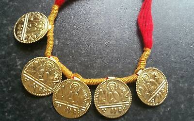 Punjabi Folk Cultural Bhangra Gidha Sat Kartar Taweet Red Thread necklace C7