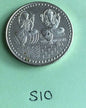 Silver plated Laxmi Ganesh Ji Hindu OM Legend Good Luck Coin Gift for XMas S10
