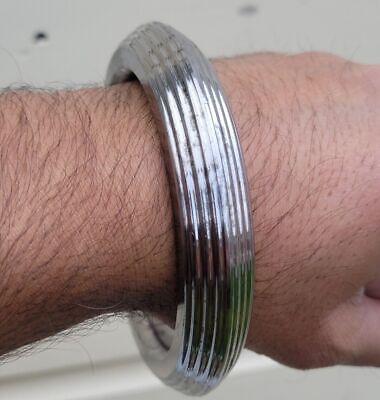 Sikh Kara Sarbloh Kada Pure Iron Lines Design Heavy Khalsa Warrior Bangle OG11