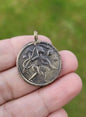 Hindu Hanuman Ram Darbar Token Coin Ram Raj pendant Locket in black thread PP20